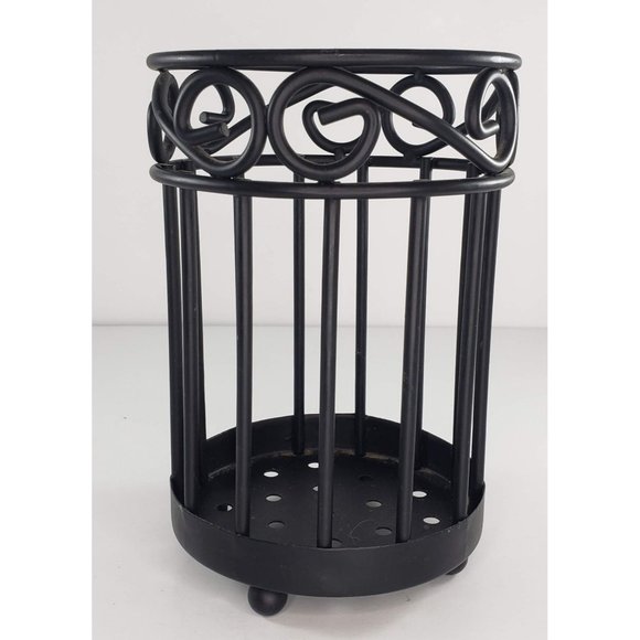 Scroll Utensil Holder Kitchen Black - Picture 2 of 6